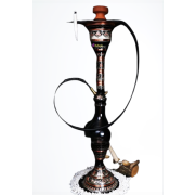 YT Shisha Azeri İşlemeli Siyah Boyalı Nargile Takımı