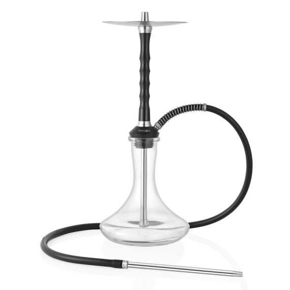 Muvo Shisha MV506 Delrin Çelik Nargile Siyah Seri Takım